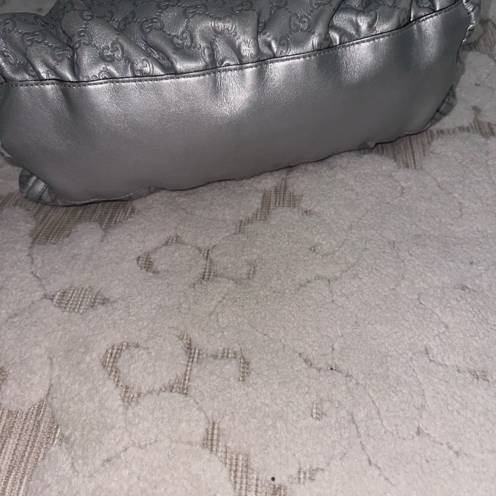 Authentic Gucci Metallic Silver D Ring Shoulder Bag - Picture 4 of 5